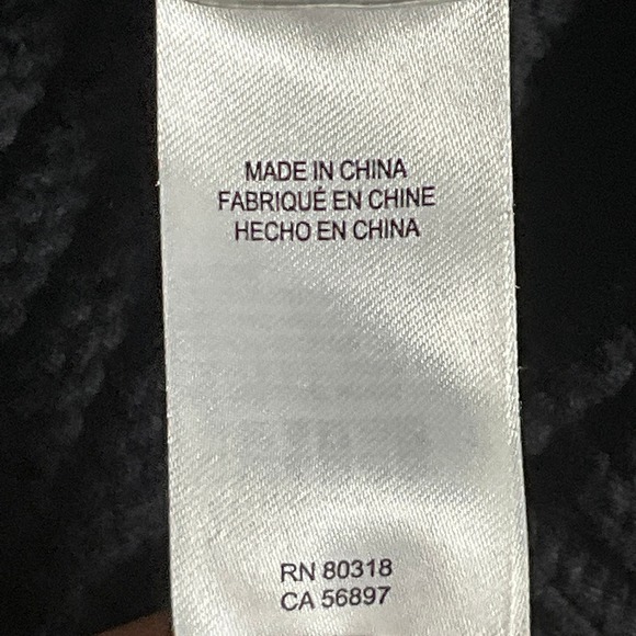 Lucky Brand Sweater XS Ribbed Chunky Knit Mock Neck Black Gray Texture Pullover - Picture 8 of 13